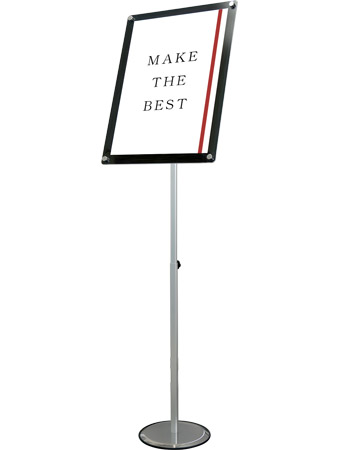 常磐精工 ポールスタンド スマートフリーアクリルスタンドスライド A2ブラック SMFACS135-A2B|【店舗用品】