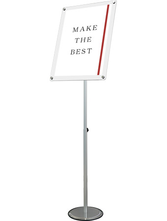 常磐精工 ポールスタンド スマートフリーアクリルスタンドスライド A2ホワイト SMFACS135-A2W|【店舗用品】