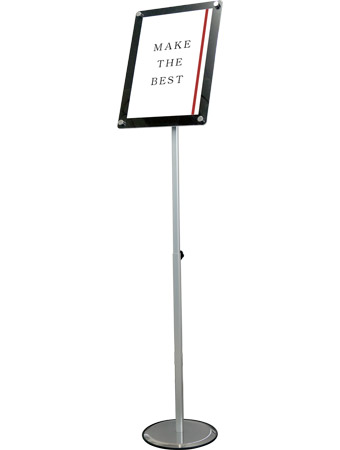 常磐精工 ポールスタンド スマートフリーアクリルスタンドスライド A3ブラック SMFACS135-A3B|【店舗用品】