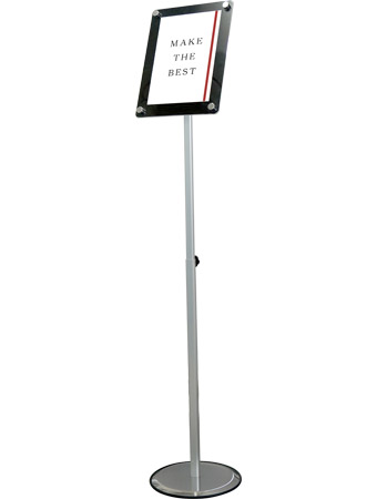 常磐精工 ポールスタンド スマートフリーアクリルスタンドスライド A4ブラック SMFACS135-A4B|【店舗用品】