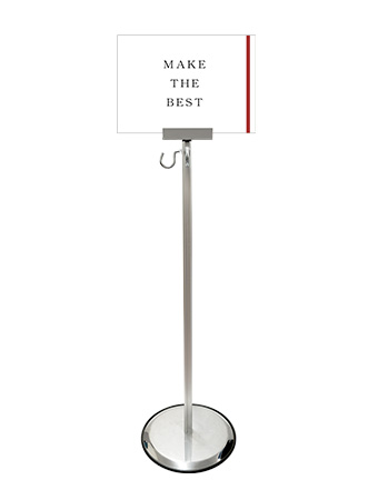 常磐精工 スマートガイドポール 2コーナー A4横 SMGP-2CA4Y|【店舗用品】