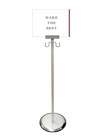 常磐精工 スマートガイドポール 2フック A4横 SMGP-2FA4Y|【店舗用品】