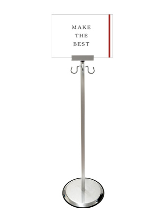 常磐精工 スマートガイドポール 3フック A4横 SMGP-3FA4Y|【店舗用品】