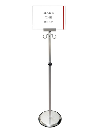 常磐精工 スマートガイドポールスライド 3フック A4横 SMGP135-3FA4Y|【店舗用品】