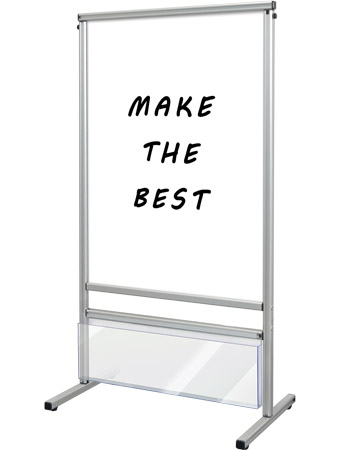 常磐精工 マーカースタンド スマートメッセージスタンドホワイトボードカタログケース付 A1 SMMSWBK-A1|【店舗用品】