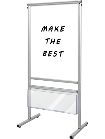 常磐精工 マーカースタンド スマートメッセージスタンドホワイトボードカタログケース付 B2 SMMSWBK-B2|【店舗用品】