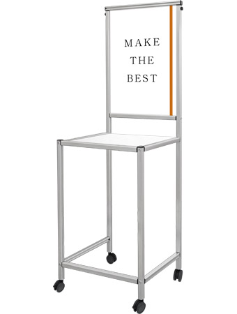 常磐精工 スマートサインテーブルA2 白 SMSGTB450X800-A2-W|【店舗用品】