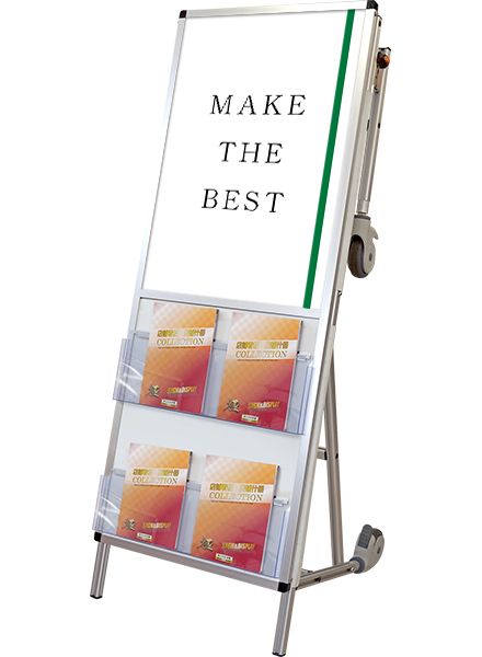 常磐精工 フリースタンド サポートサイン ニューストレッチャー アクリルカバー(下部カタログケース2段) SPS-NTANKA-ACKC|【店舗用品】