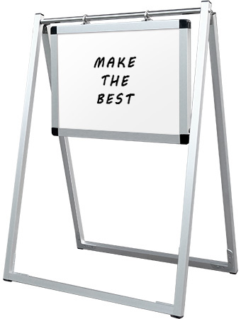 常磐精工 マーカースタンド スイングサインホワイトボード A3横 SWSWB-A3Y|【店舗用品】