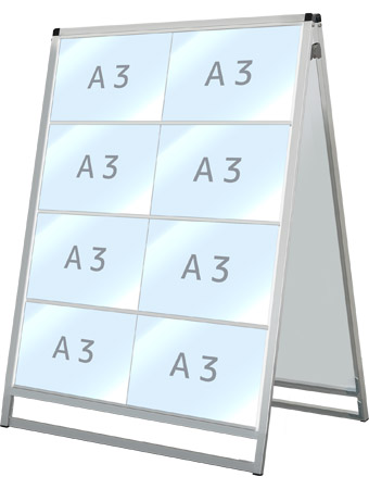 常磐精工 バリウスカードケーススタンド看板 A3横16両面 VACCSK-A3Y16R|【店舗用品】