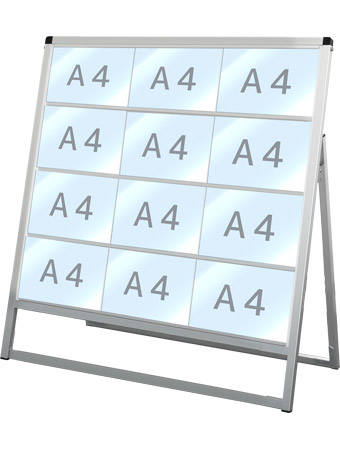 常磐精工 バリウスカードケーススタンド看板 A4横12片面 VACCSK-A4Y12K|【店舗用品】