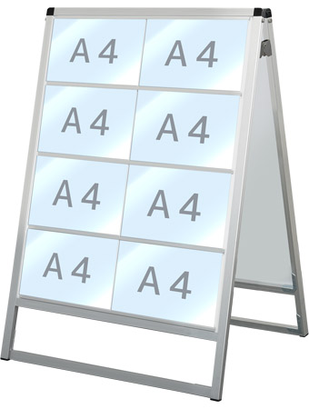 常磐精工 バリウスカードケーススタンド看板 A4横16両面 VACCSK-A4Y16R|【店舗用品】