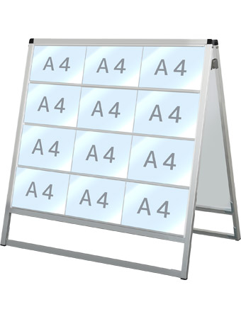 常磐精工 バリウスカードケーススタンド看板 A4横24両面 VACCSK-A4Y24R|【店舗用品】