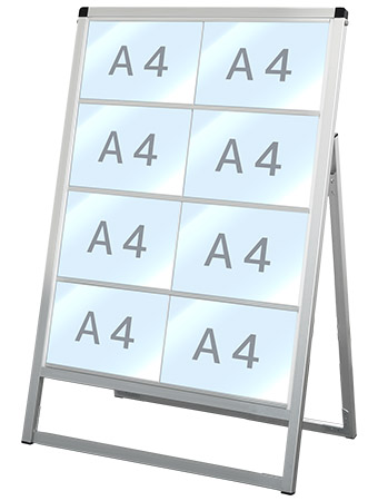 常磐精工 バリウスカードケーススタンド看板 A4横8片面 VACCSK-A4Y8K|【店舗用品】