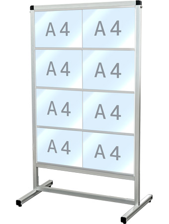 常磐精工 バリウスカードケースメッセージスタンド A4横8片面 VACCMS-A4Y8K|【店舗用品】