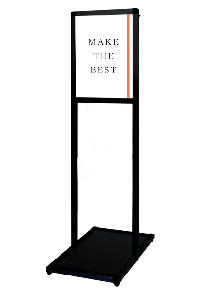 常磐精工 ポスタースタンド ブラックバリウスメッセージスタンド A4縦 BVAMSAC-A4T|【店舗用品】