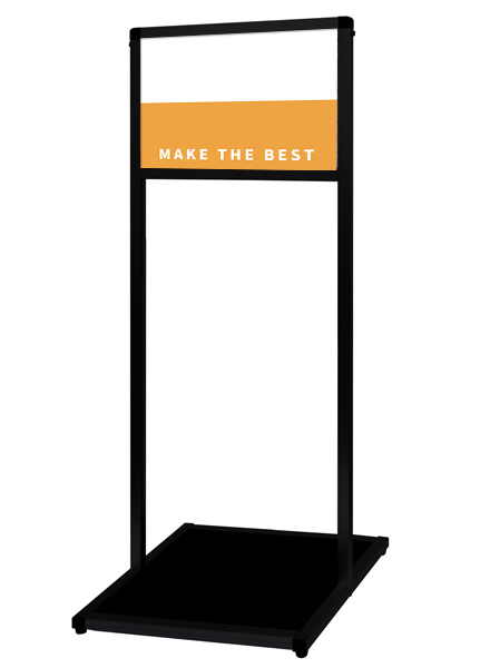 常磐精工 ボードスタンド ブラックバリウスメッセージスタンド アルミ複合板 A3横 BVAMSAP-A3Y|【店舗用品】