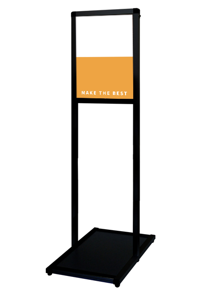 常磐精工 ボードスタンド ブラックバリウスメッセージスタンド アルミ複合板 A4縦 BVAMSAP-A4T|【店舗用品】