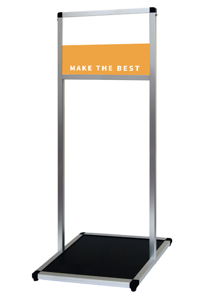 常磐精工 ボードスタンド バリウスメッセージスタンド アルミ複合板 A4横 VAMSAP-A4Y|【店舗用品】