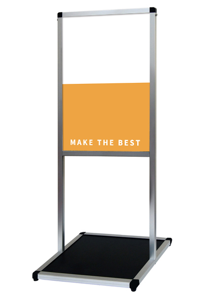 常磐精工 ボードスタンド バリウスメッセージスタンド アルミ複合板 B2縦 VAMSAP-B2T|【店舗用品】