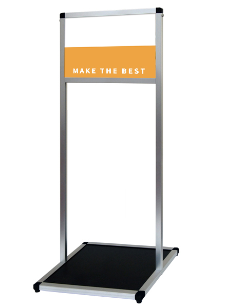常磐精工 ボードスタンド バリウスメッセージスタンド アルミ複合板 B4横 VAMSAP-B4Y|【店舗用品】