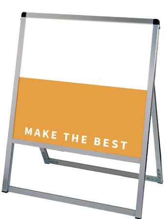 常磐精工 ボードスタンド バリウススタンド看板 アルミ複合板 600×600片面 VASKAP-600X600K|【店舗用品】