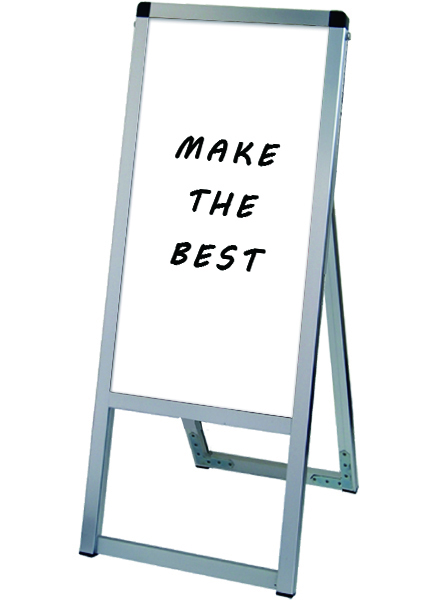 常磐精工 マーカースタンド バリウススタンド看板ホワイトボード 300×600片面 VASKWB-300X600K|【店舗用品】