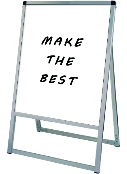 常磐精工 マーカースタンド バリウススタンド看板ホワイトボード 450×600片面 VASKWB-450X600K|【店舗用品】