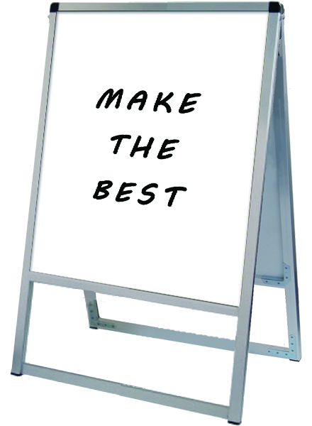 常磐精工 マーカースタンド バリウススタンド看板ホワイトボード 450×600両面 VASKWB-450X600R|【店舗用品】