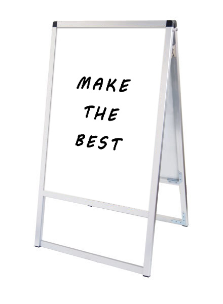 常磐精工 マーカースタンド バリウススタンド看板 ホワイトボード A1両面 VASKWB-A1R|【店舗用品】