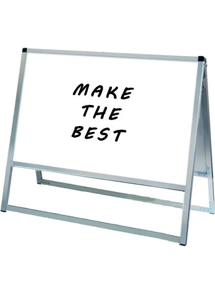 常磐精工 マーカースタンド バリウススタンド看板 ホワイトボード A1横両面 VASKWB-A1YR|【店舗用品】