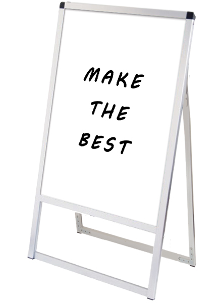 常磐精工 マーカースタンド バリウススタンド看板 ホワイトボード A2片面 VASKWB-A2K|【店舗用品】