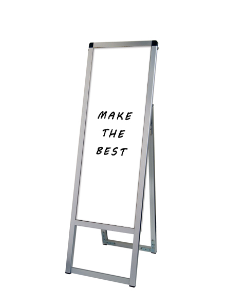 常磐精工 マーカースタンド バリウススタンド看板 ホワイトボード A3縦縦片面 VASKWB-A3TTK|【店舗用品】