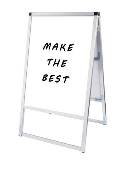 常磐精工 マーカースタンド バリウススタンド看板 ホワイトボード B1両面 VASKWB-B1R|【店舗用品】