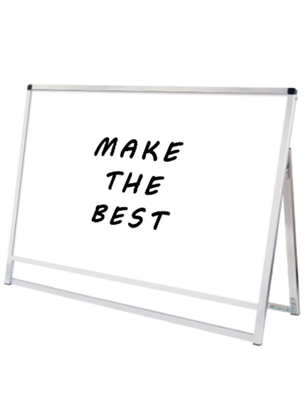 常磐精工 マーカースタンド バリウススタンド看板 ホワイトボード B1横ロウ片面 VASKWB-B1YLK|【店舗用品】