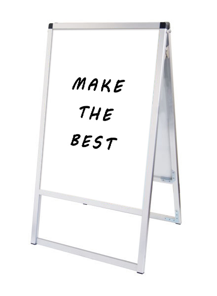 常磐精工 マーカースタンド バリウススタンド看板 ホワイトボード B2両面 VASKWB-B2R|【店舗用品】