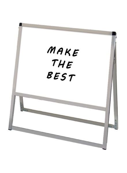 常磐精工 マーカースタンド バリウススタンド看板 ホワイトボード B2横片面 VASKWB-B2YK|【店舗用品】