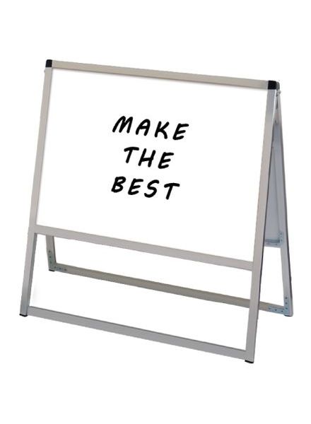 常磐精工 マーカースタンド バリウススタンド看板 ホワイトボード B2横両面 VASKWB-B2YR|【店舗用品】