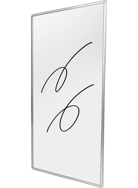 常磐精工 壁面サイン 枠付ホワイトボード 450×900mm WBW450X900|【店舗用品】