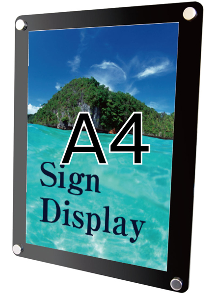 常磐精工 壁面サイン ウォールメイキャップブラックA4 WTB-A4|【店舗用品】