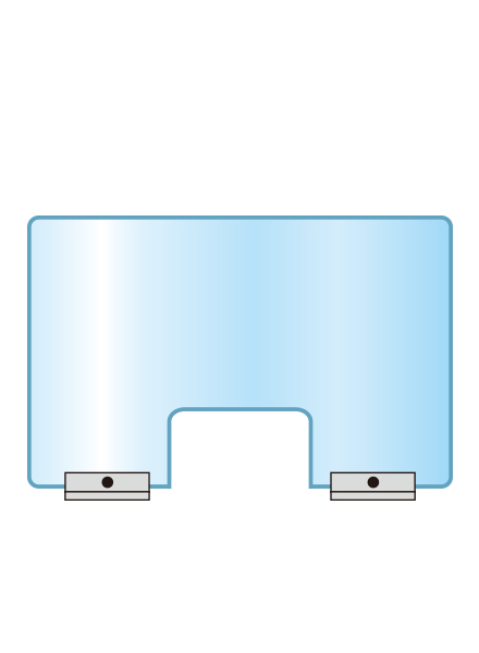 常磐精工 アクリルパーテーション窓付 600×900 APT-M600X900|【店舗用品】