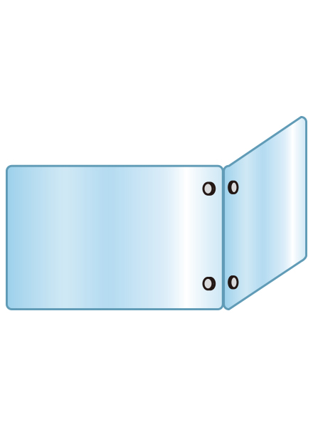常磐精工 アクリルパーテーション二面 600×900×600 APT2F600X900X600|【店舗用品】