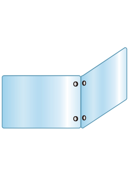 常磐精工 アクリルパーテーション二面 600×900×900 APT2F600X900X900|【店舗用品】