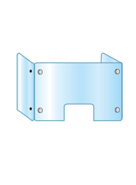 常磐精工 アクリルパーテーション三面窓付 600×900×300 APT3F-M600X900X300|【店舗用品】