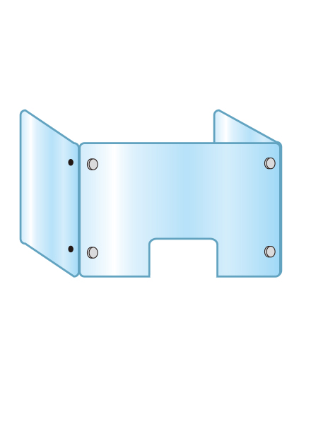 常磐精工 アクリルパーテーション三面窓付 600×900×450 APT3F-M600X900X450|【店舗用品】
