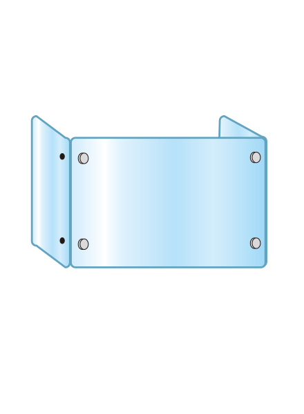 常磐精工 アクリルパーテーション三面 600×900×300 APT3F600X900X300|【店舗用品】