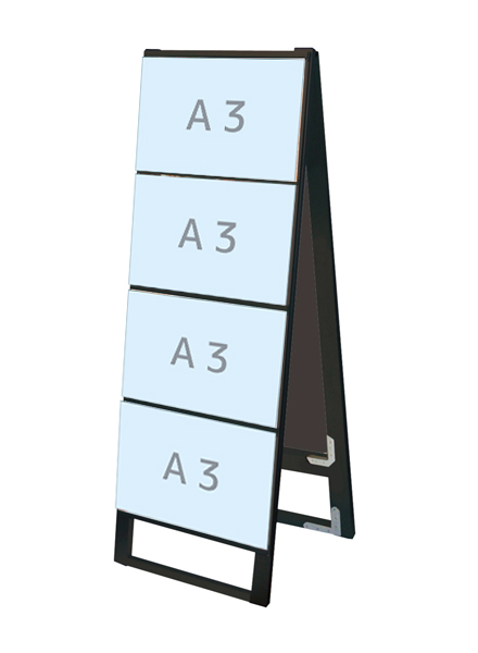 常磐精工 ブラックカードケーススタンド看板 A3横8両面 BCCSK-A3Y8R|【店舗用品】