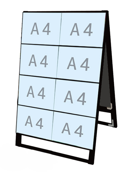 常磐精工 ブラックカードケーススタンド看板 A4横16両面 BCCSK-A4Y16R|【店舗用品】