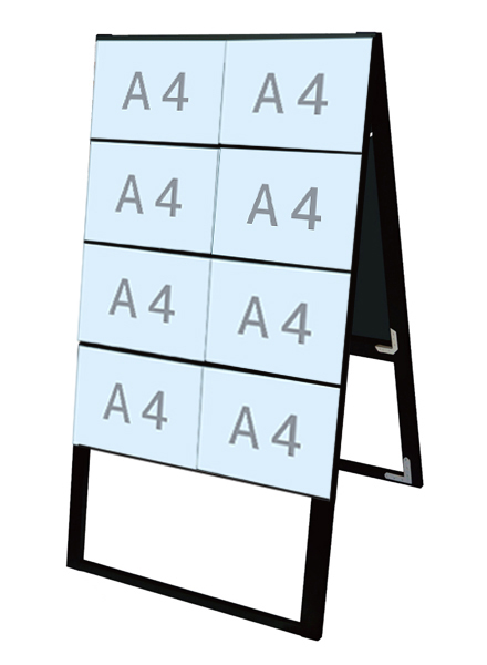 常磐精工 ブラックカードケーススタンド看板 A4横16両面ハイ BCCSK-A4Y16RH|【店舗用品】