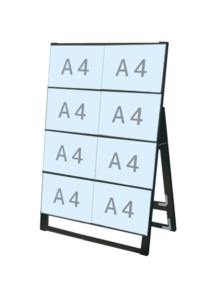 常磐精工 ブラックカードケーススタンド看板 A4横8片面 BCCSK-A4Y8K|【店舗用品】